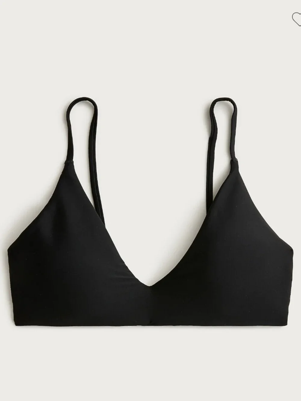 J Crew Lana bikini top in Classic Sculpt™ CI681 Size L Black NEW!